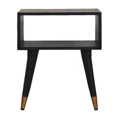 Solid Wood Mid-Century Open Bedside