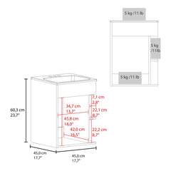 Colton Free Standing Bathroom Vanity With One Door Cabinet And Open Shelf, Modern Compact Sink Cabinet, Black