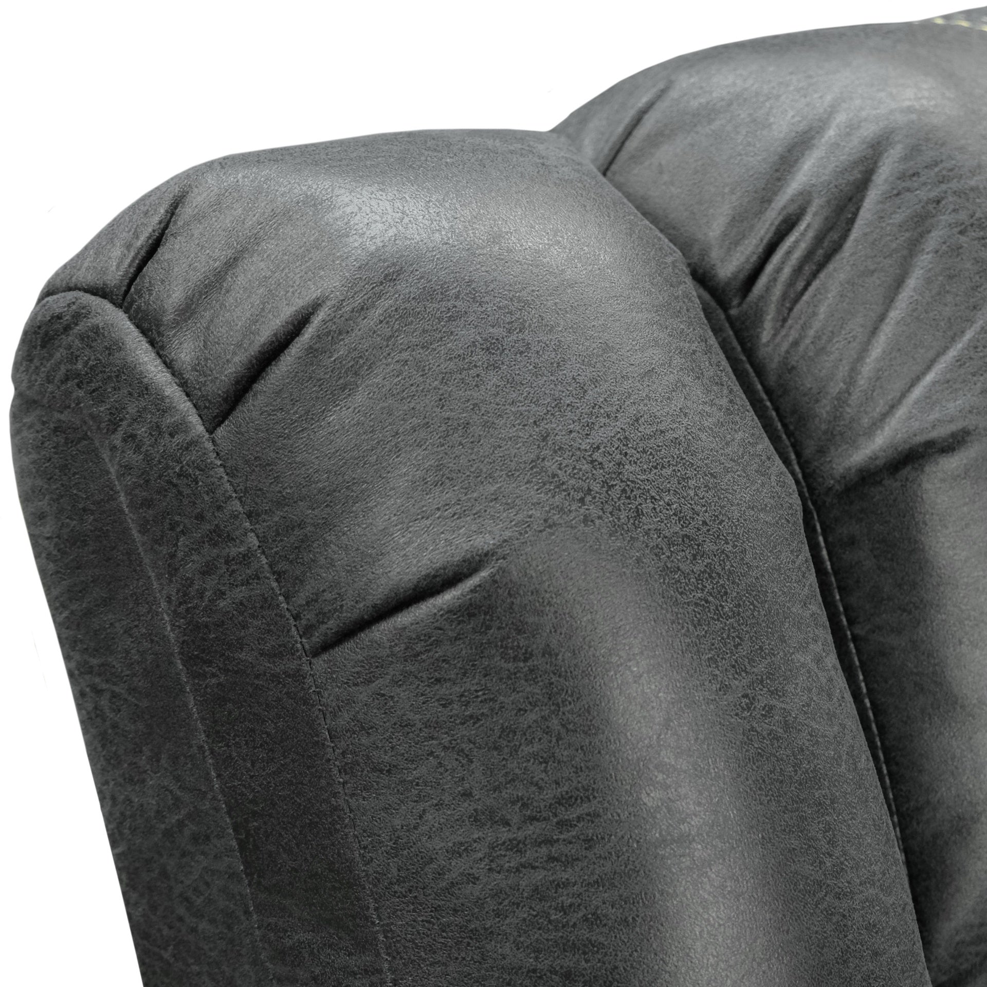 Gray Reclining Console Loveseat