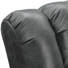 Gray Reclining Console Loveseat