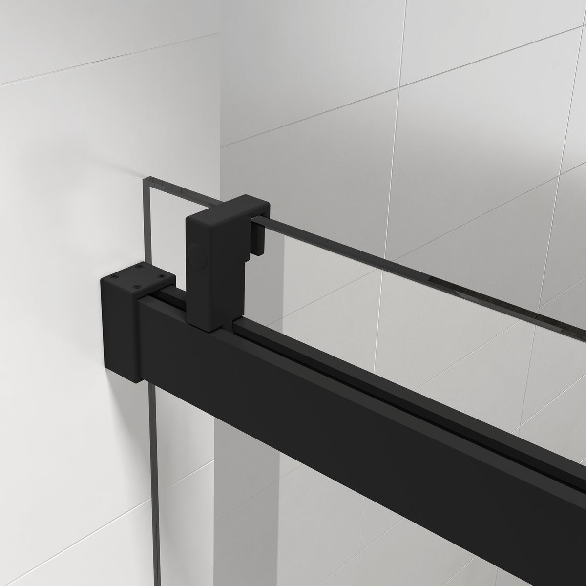 Top Rail Only, Stainless Steel Top Track with Buffer for Shower Door, 24D01P03-60MBX