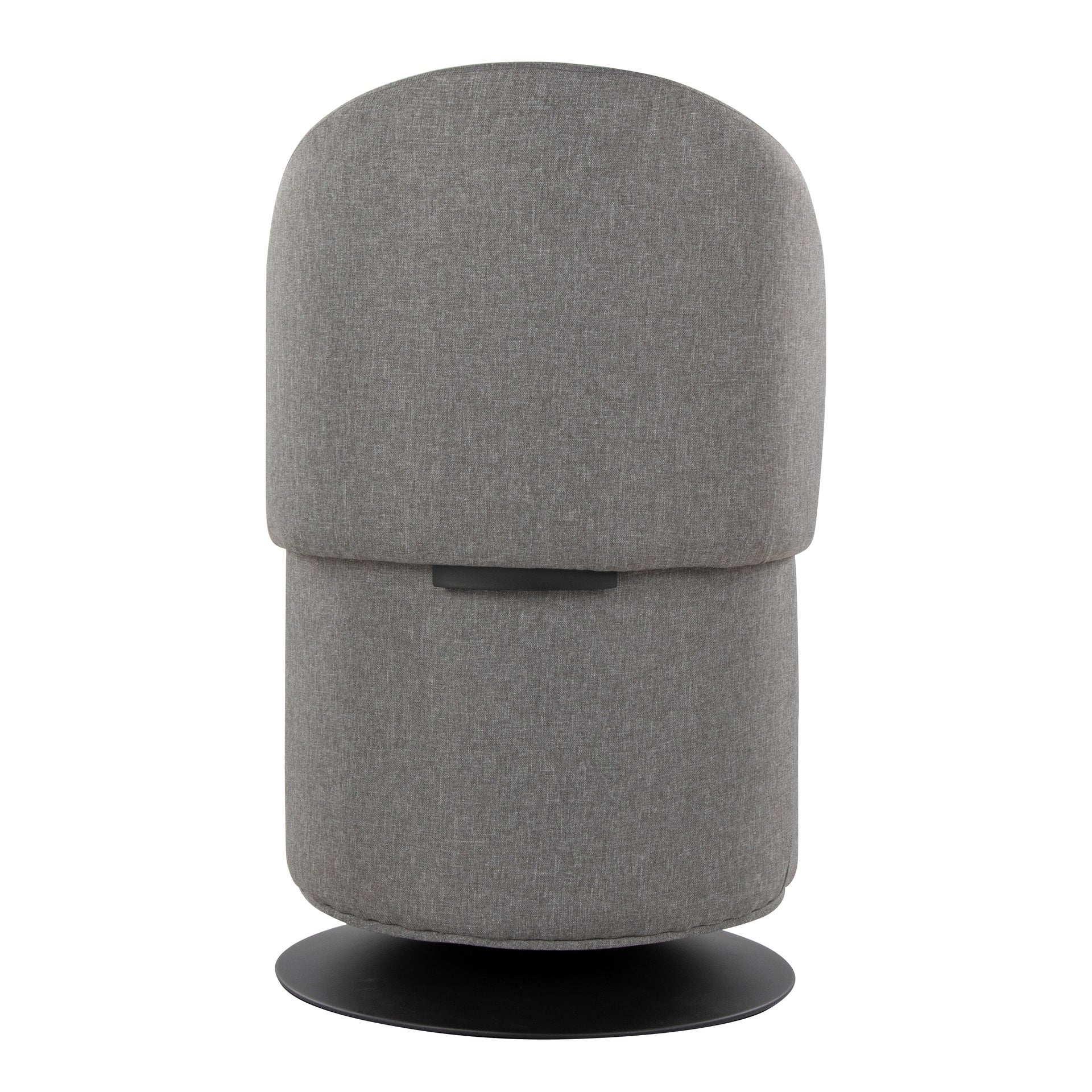 Finch Contemporary Chair in Black Metal and Grey Fabric by LumiSource