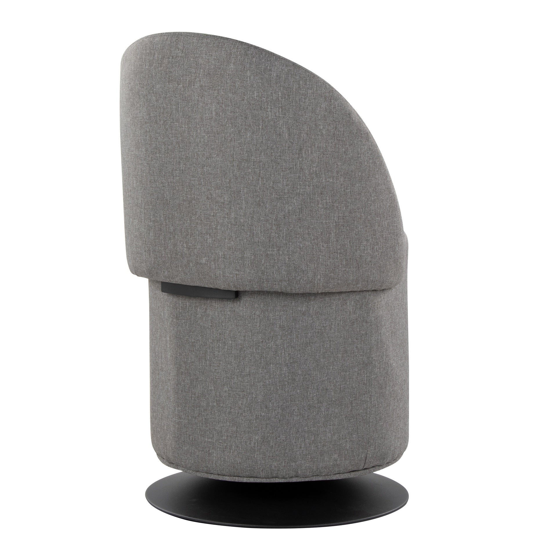 Finch Contemporary Chair in Black Metal and Grey Fabric by LumiSource