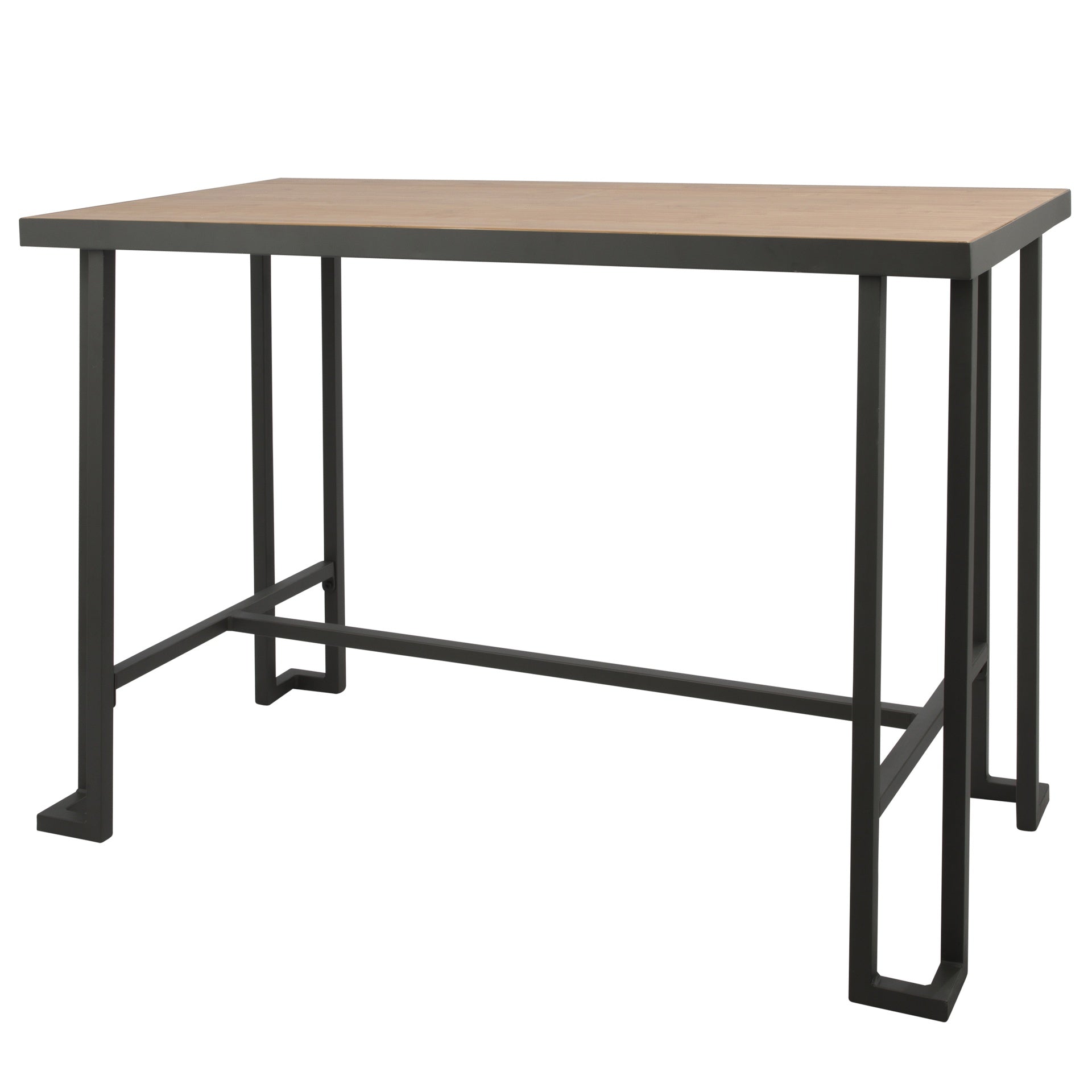 Roman Industrial Counter Table in Grey and Natural by LumiSource