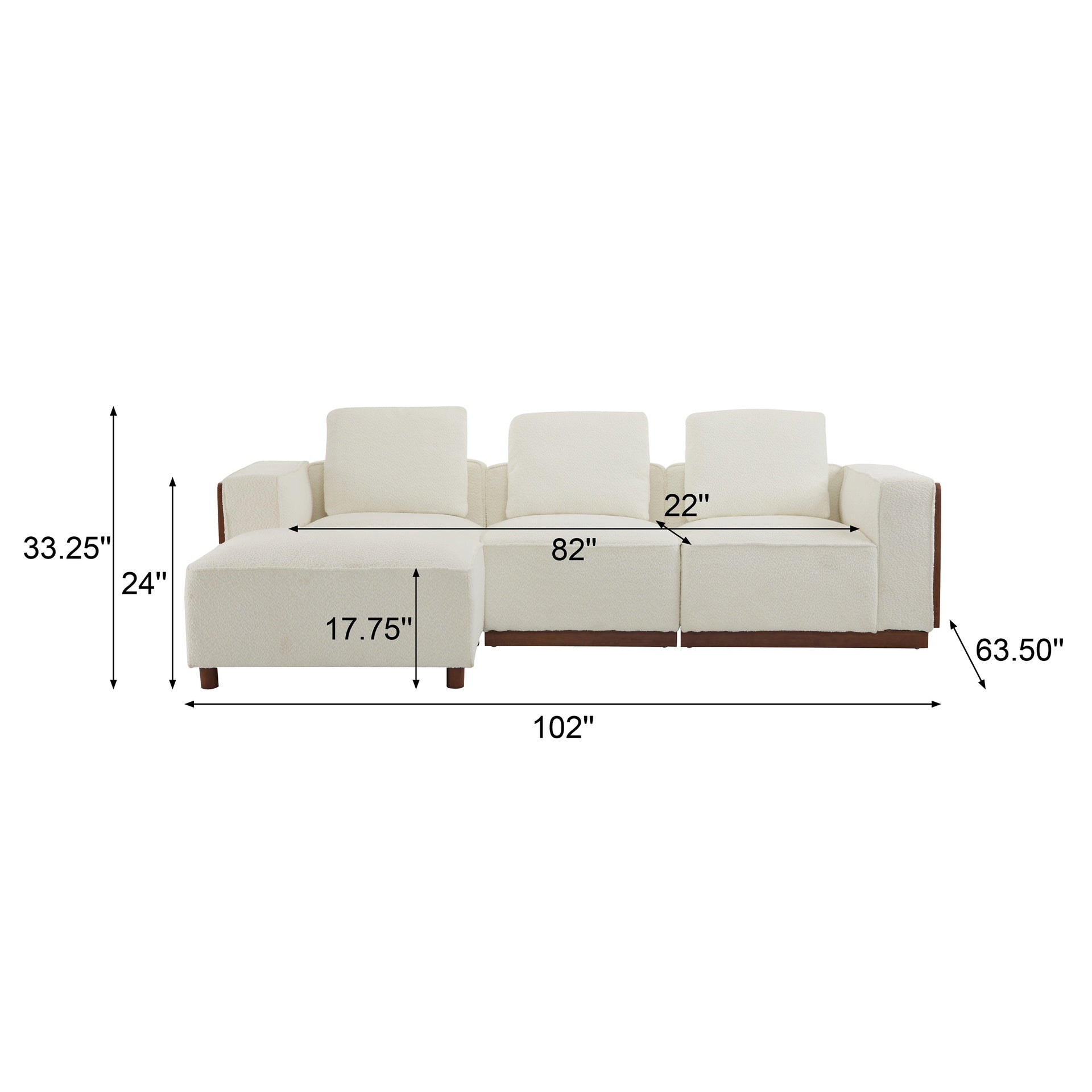 Sectional sofa-L Shape (5carton)