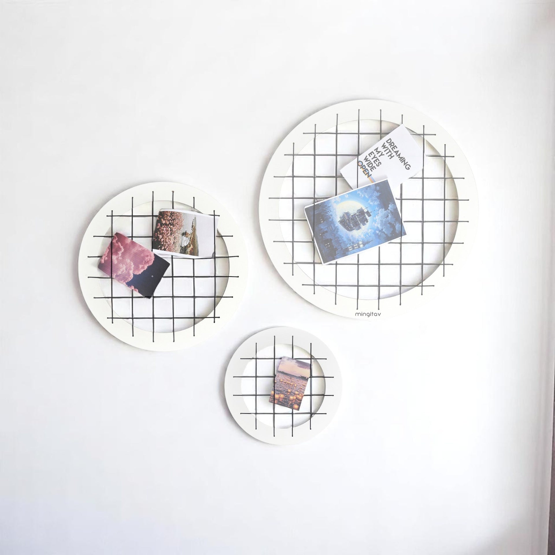 Talok Memory Board Wall Decor 3 Pieces, Black