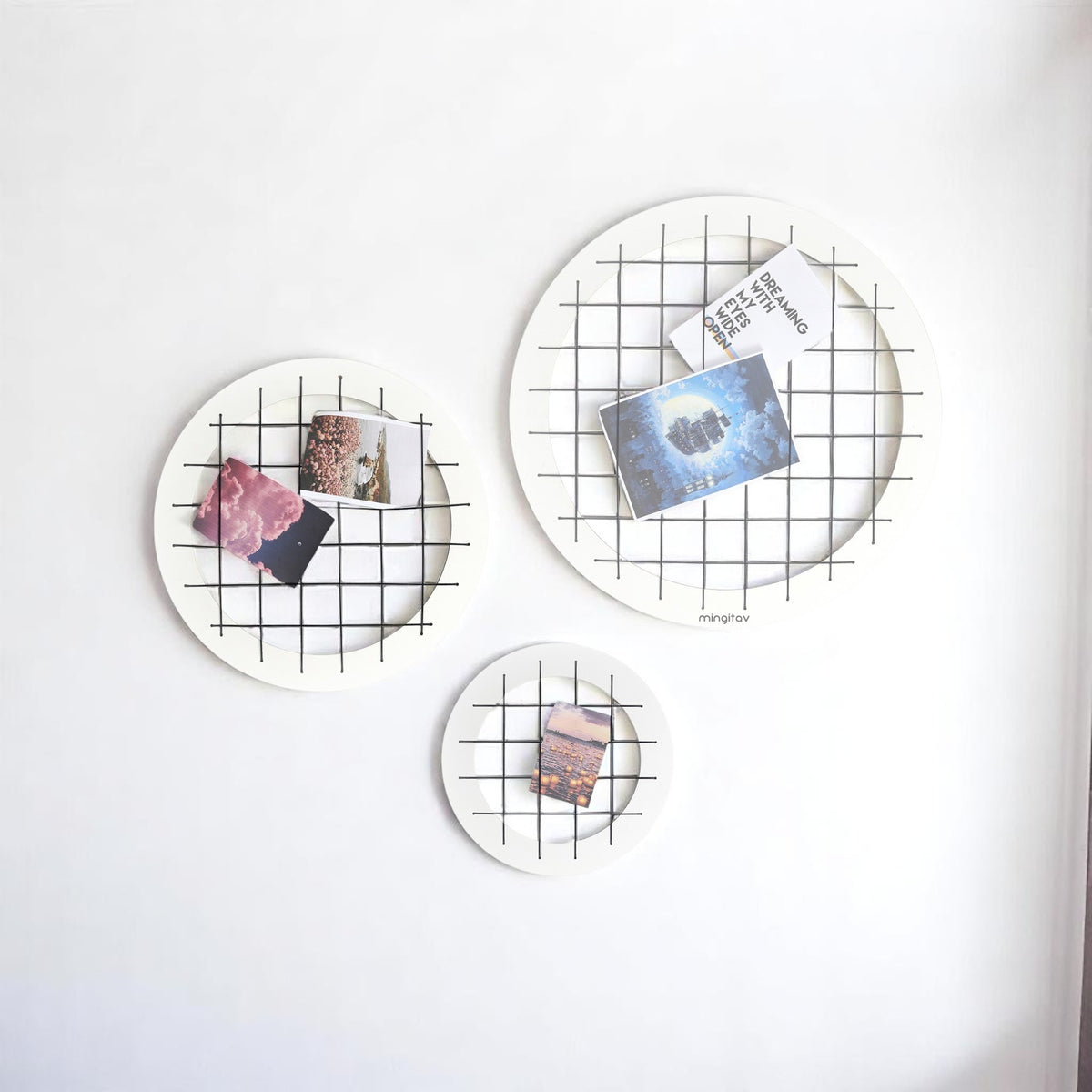 Talok Memory Board Wall Decor 3 Pieces, Black