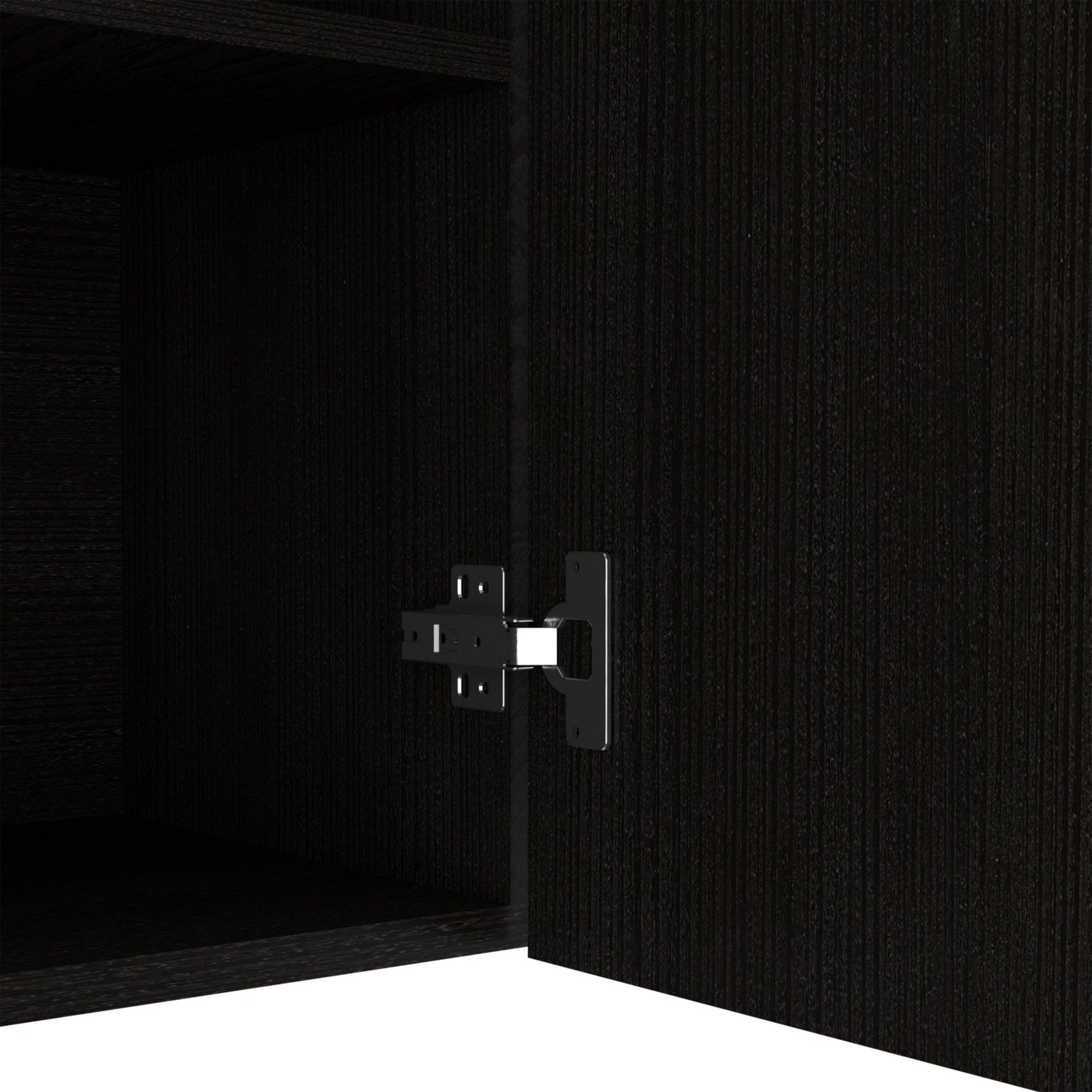 Wall Cabinet Ontario, Double Door, Black Wengue Finish