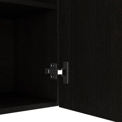 Wall Cabinet Ontario, Double Door, Black Wengue Finish