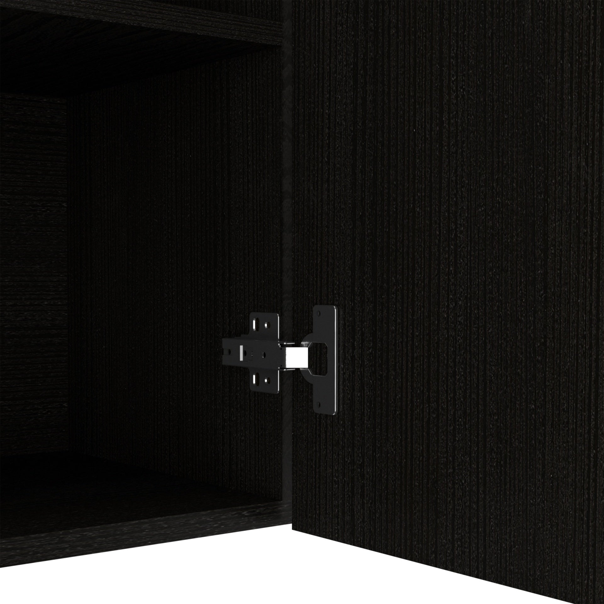 Wall Cabinet Ontario, Double Door, Black Wengue Finish