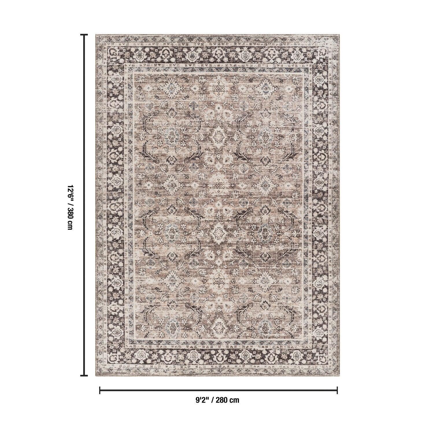 Majestic GC_RYL1004 Brown 9 ft. 2 in. x 12 ft. 6 in. Area Rug