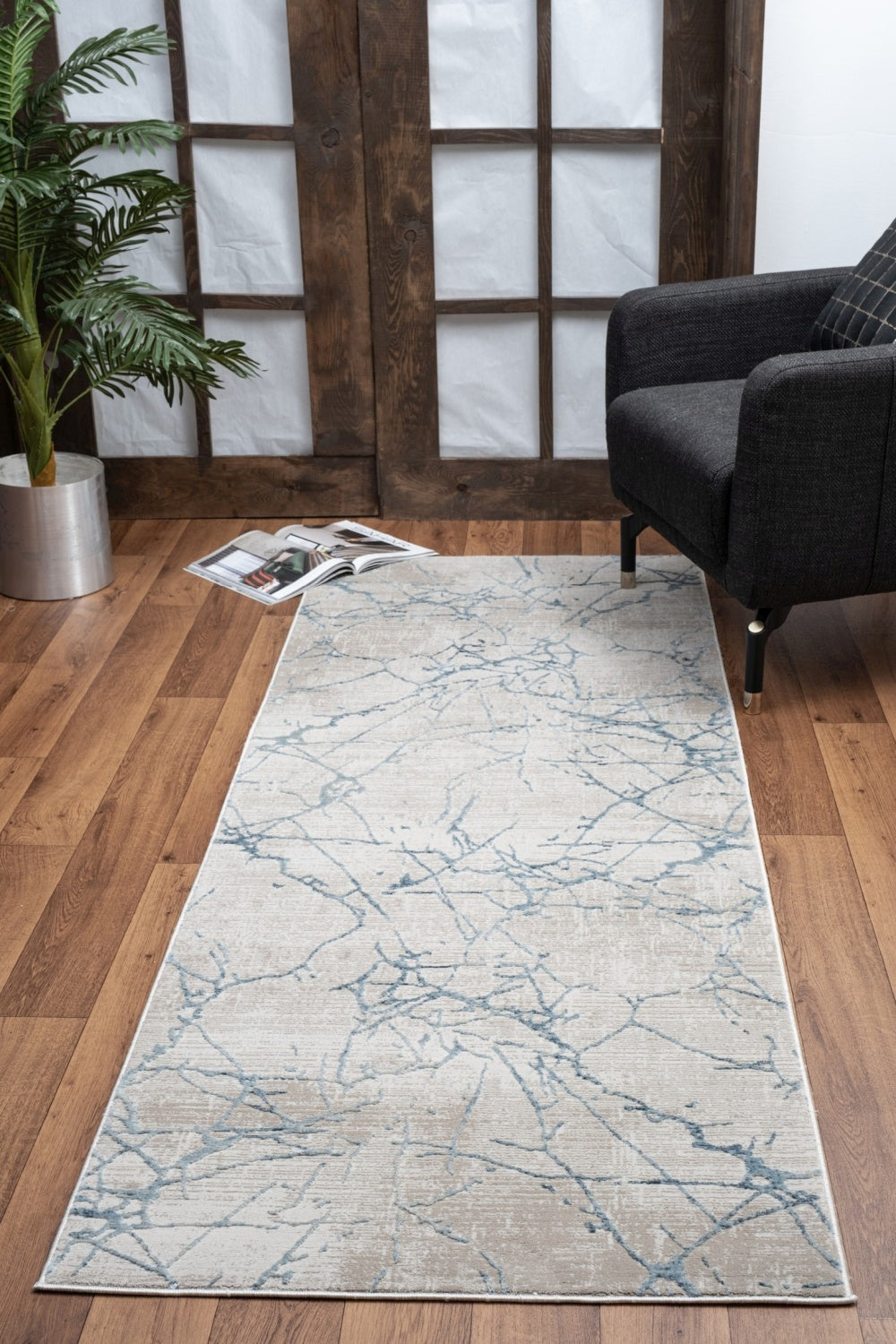 Elegance GC_CNC6005 Blue 2 ft. 7 in. x 7 ft. 3 in. Area Rug