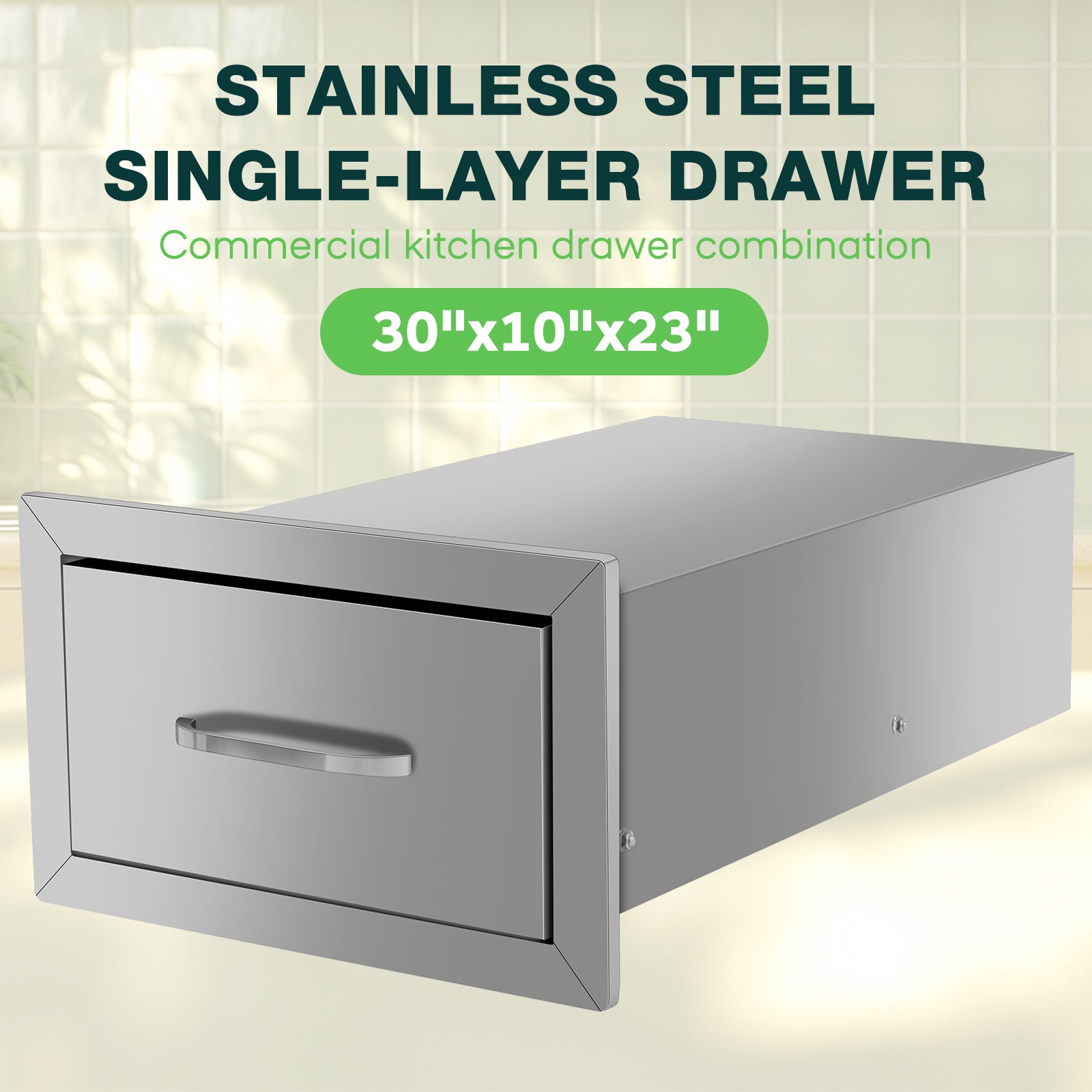 Drawer cabinets for outdoor kitchens or courtyards