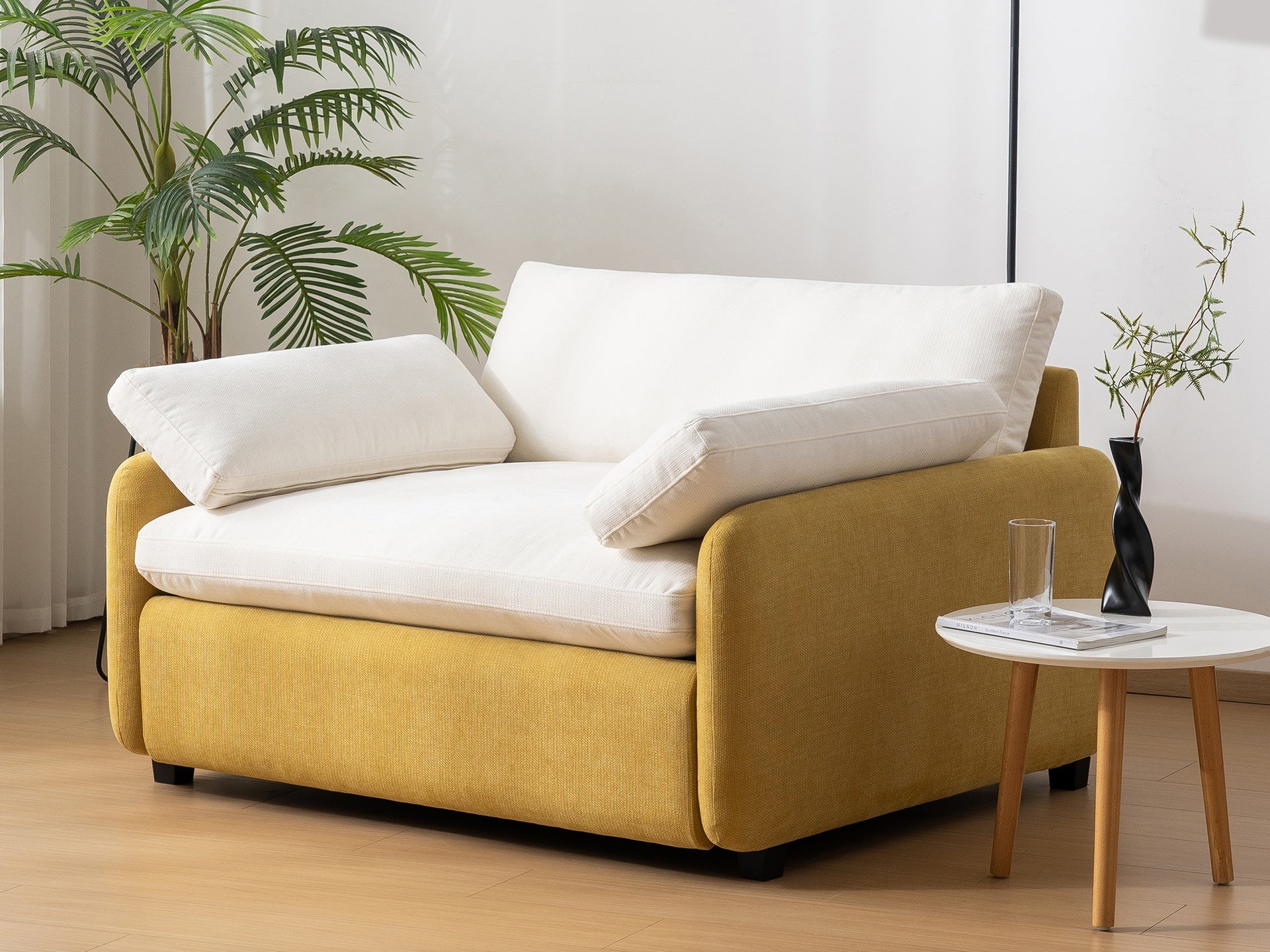 50*43" Oversized Chenille Single Sofa Chair, Wide and Deep Seat Accent Chair, Modern Upholstered Comfy Armchair, Couch Lounge with Pillows for Living Room&Apartment