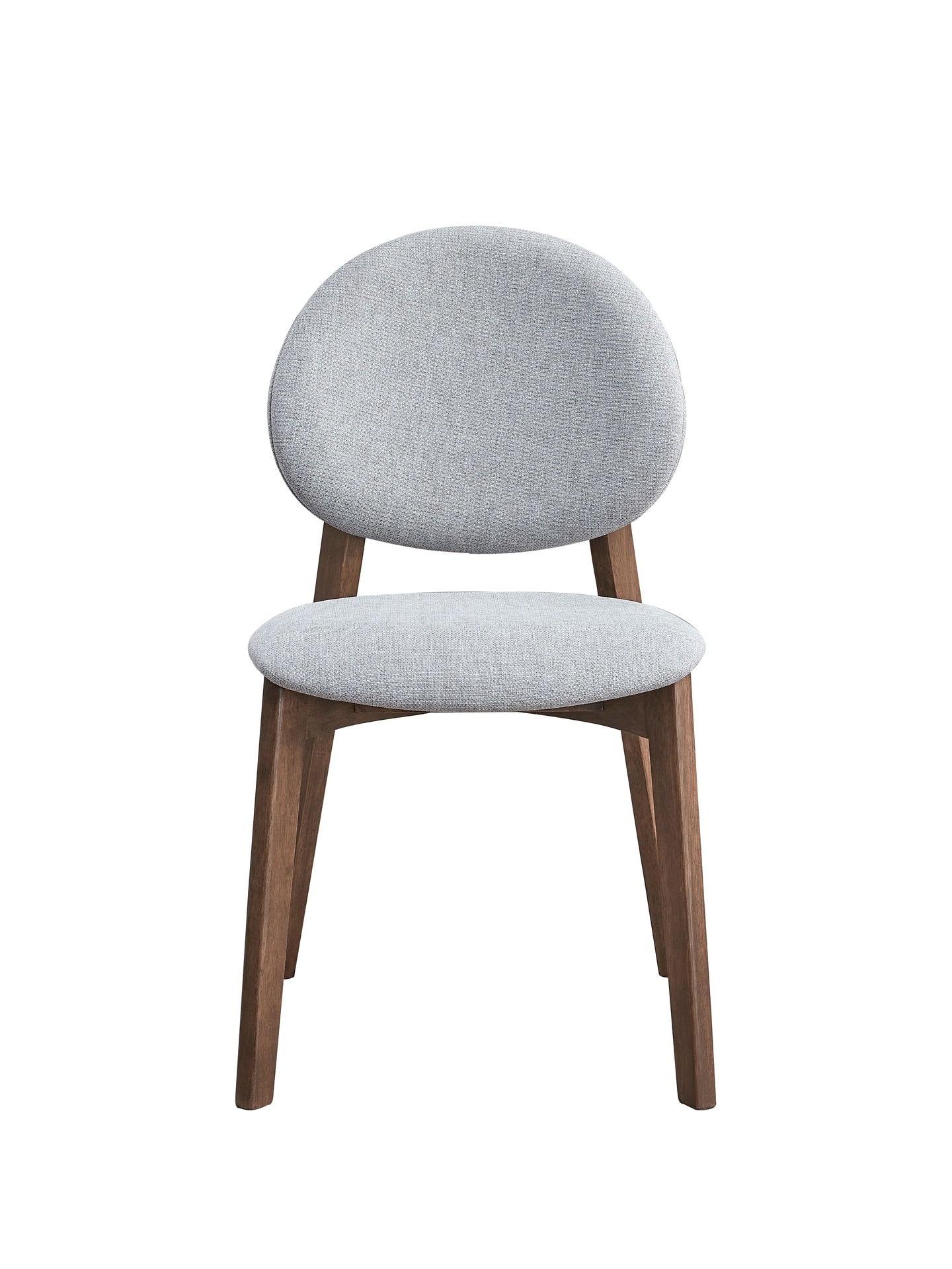 Hadasa Light Gray & Walnut Finish Side Chair (Set of 2)
