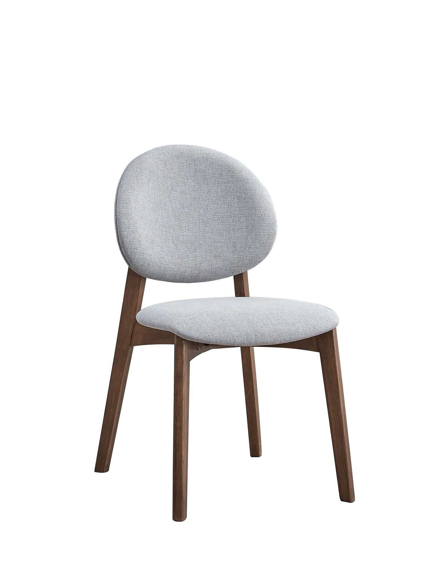 Hadasa Light Gray & Walnut Finish Side Chair (Set of 2)