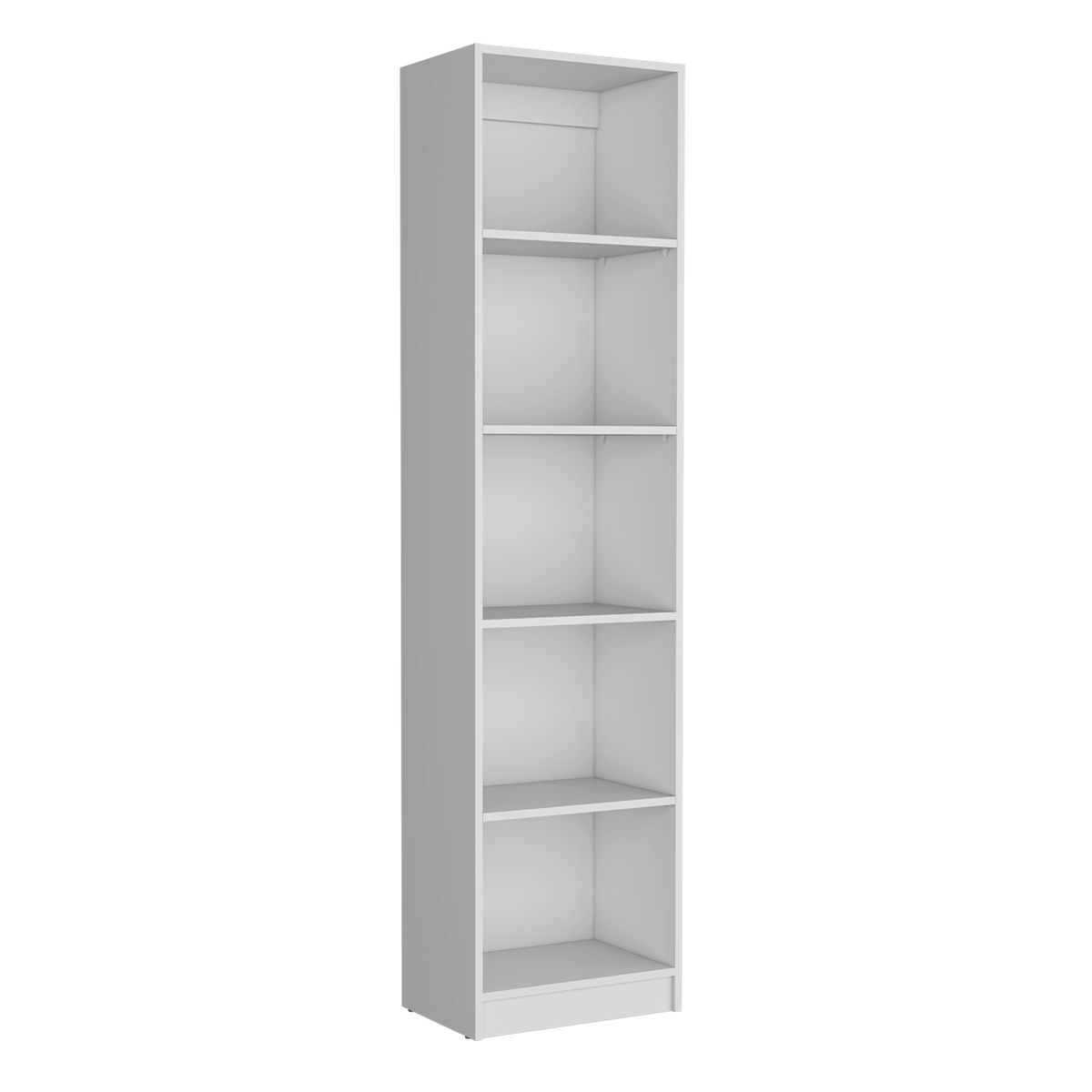 Home Xs Bookcase with 5-Tier Shelves and Slim Design -White -Office