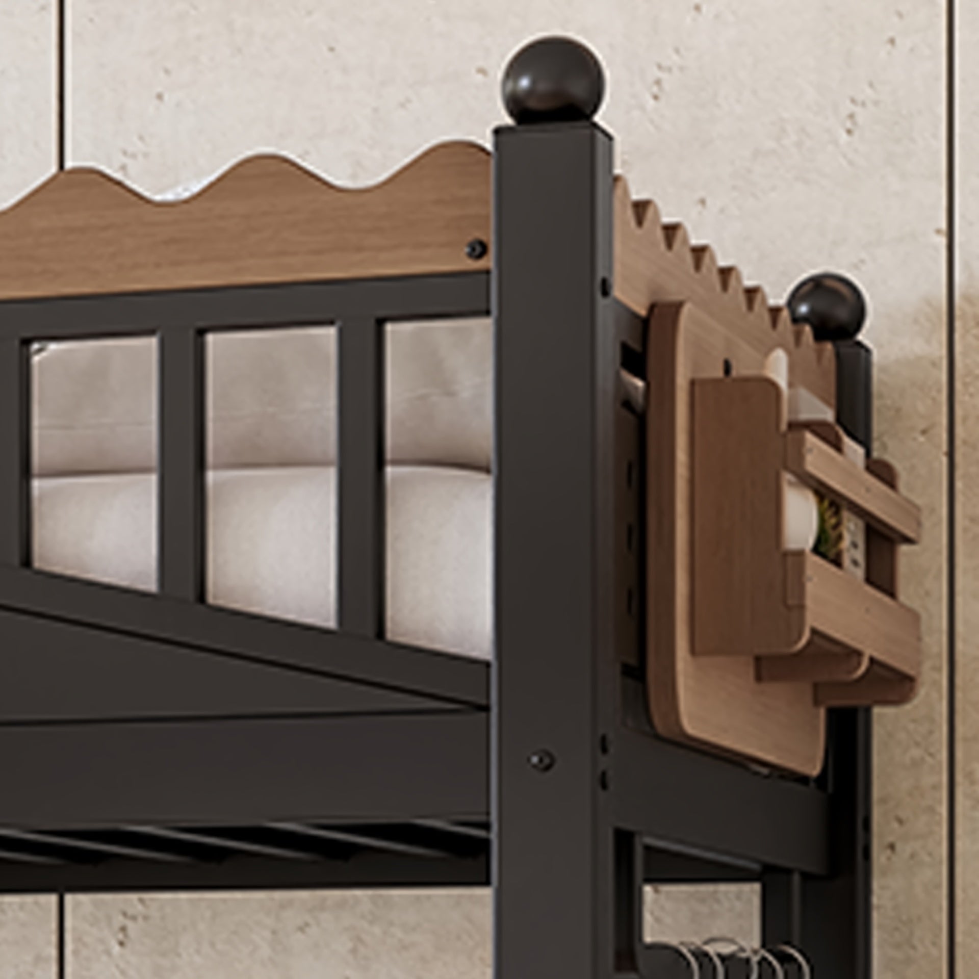 Twin XL Size Loft Bed with Storage Stairs, Metal Loft Beds Frame with Storage Shelves and bookshelf, Loft Bed for Bedroom, Guest, Dorms, Black