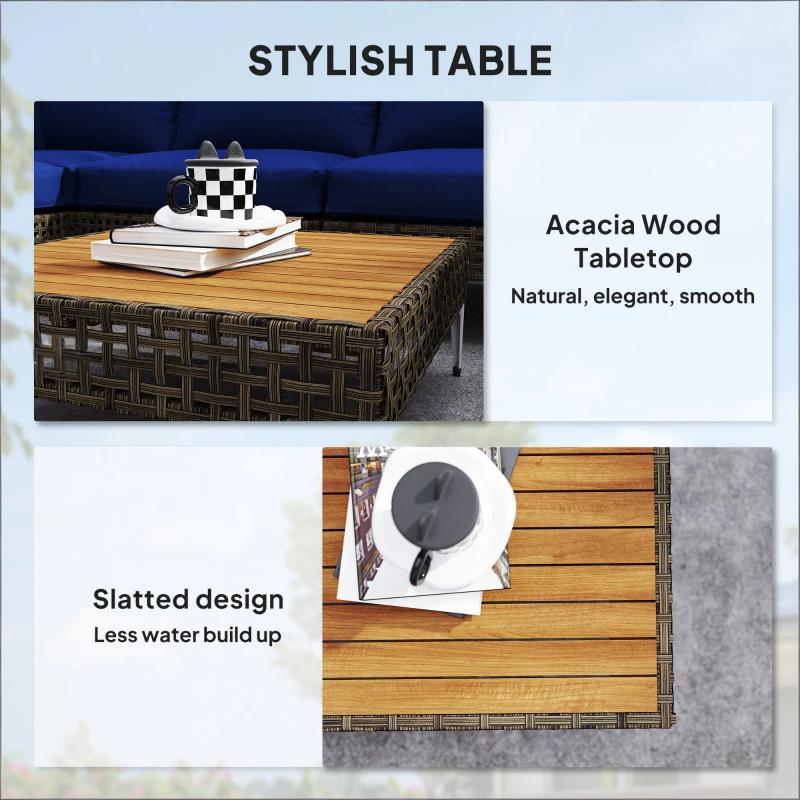 Modular Outdoor Sectional Furniture Set,Durable Conversation Set,7 Piece Wicker Patio Furniture Set