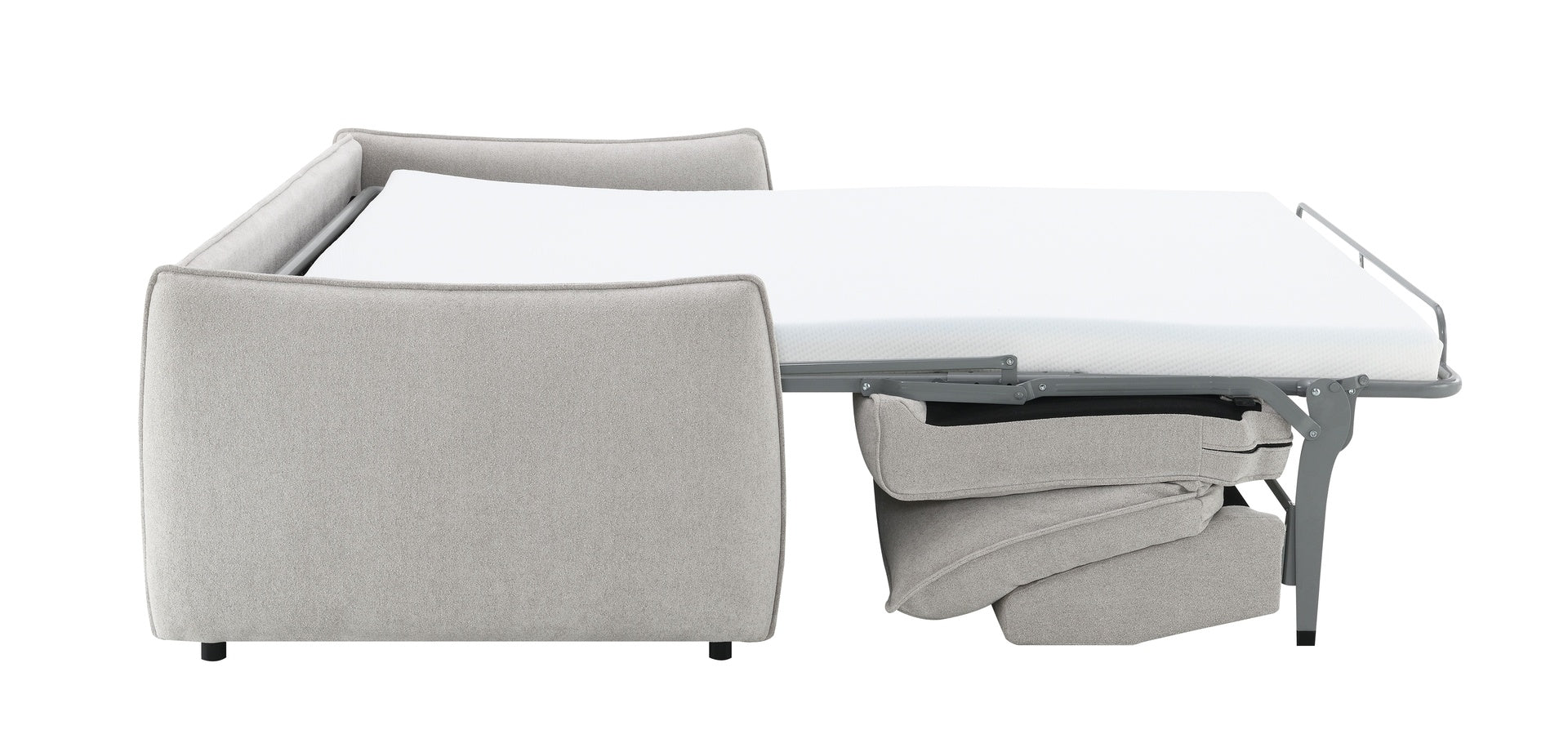 Jinn Beige Chenille Sofa w/Sleeper