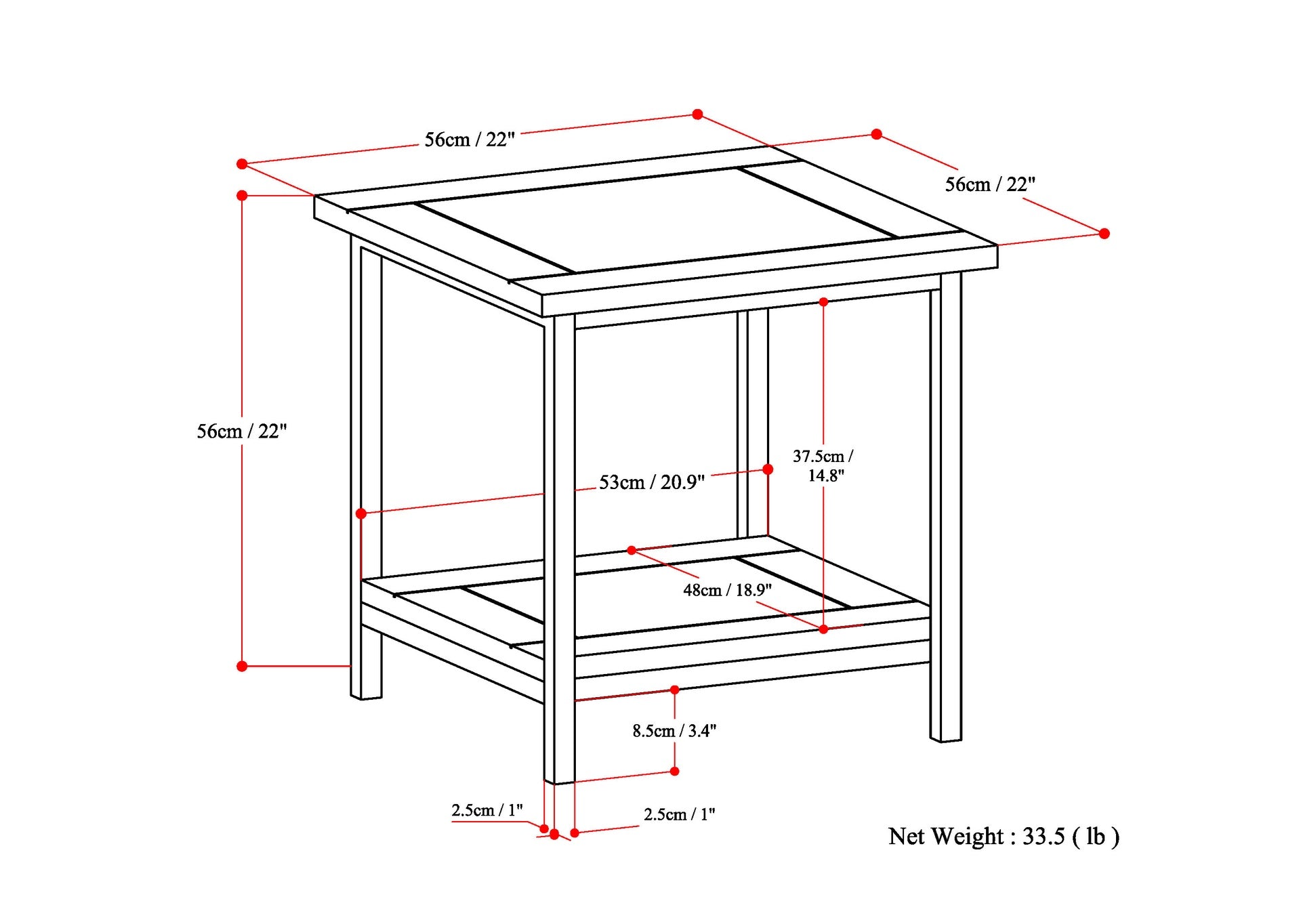 Skyler - End Table - Natural