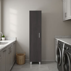 Vintro Freestanding Storage Cabinet with Internal Storage Shelves, Tall Single Door, 4 Interior Shelves, Metal Handle and Legs