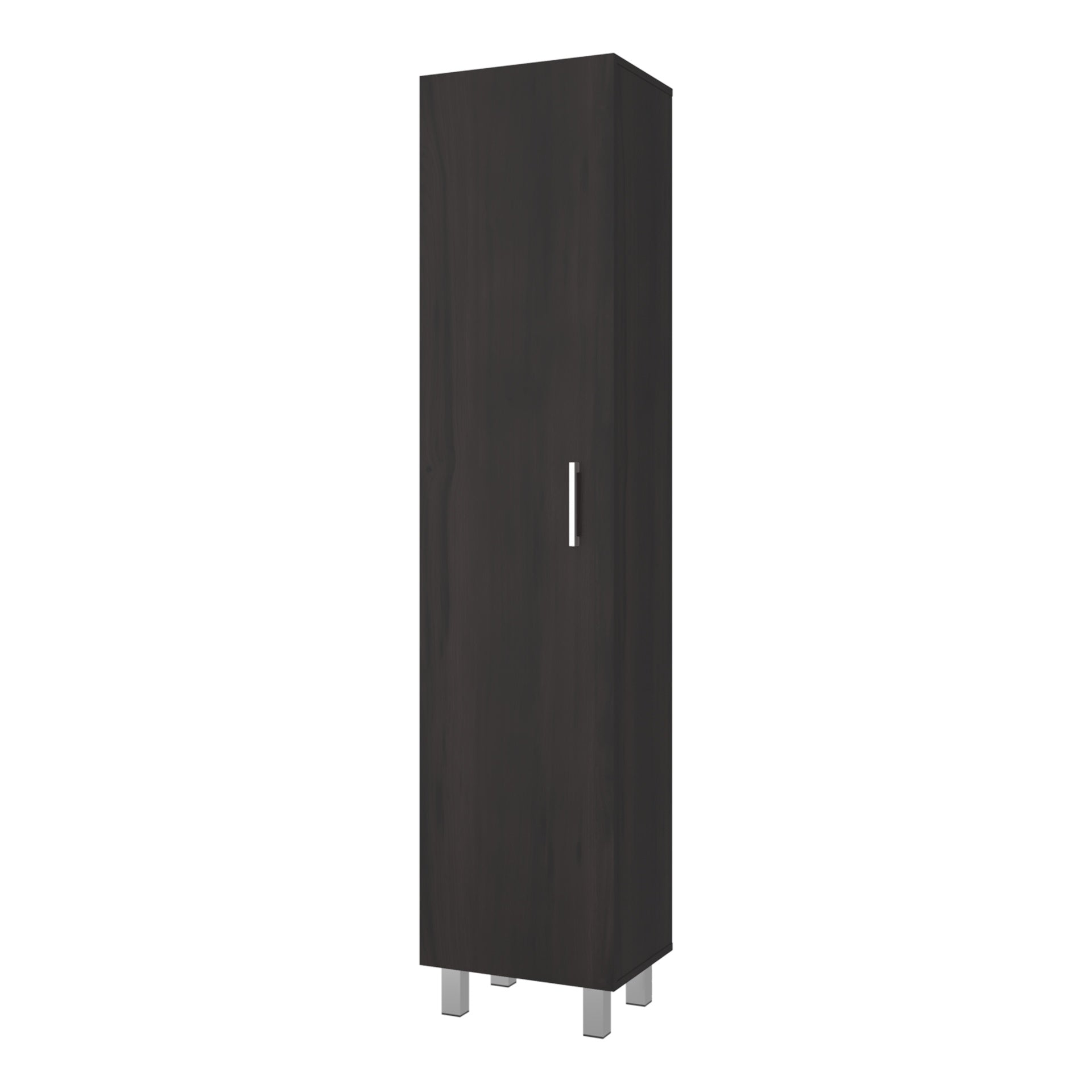 Vintro Freestanding Storage Cabinet with Internal Storage Shelves, Tall Single Door, 4 Interior Shelves, Metal Handle and Legs