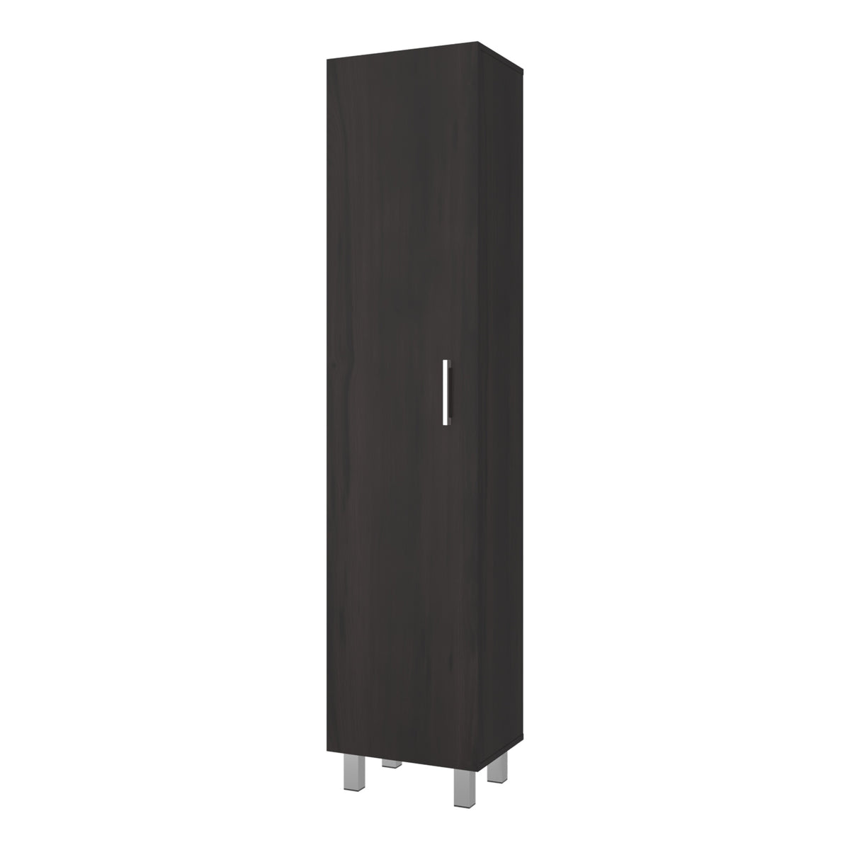 Vintro Freestanding Storage Cabinet with Internal Storage Shelves, Tall Single Door, 4 Interior Shelves, Metal Handle and Legs