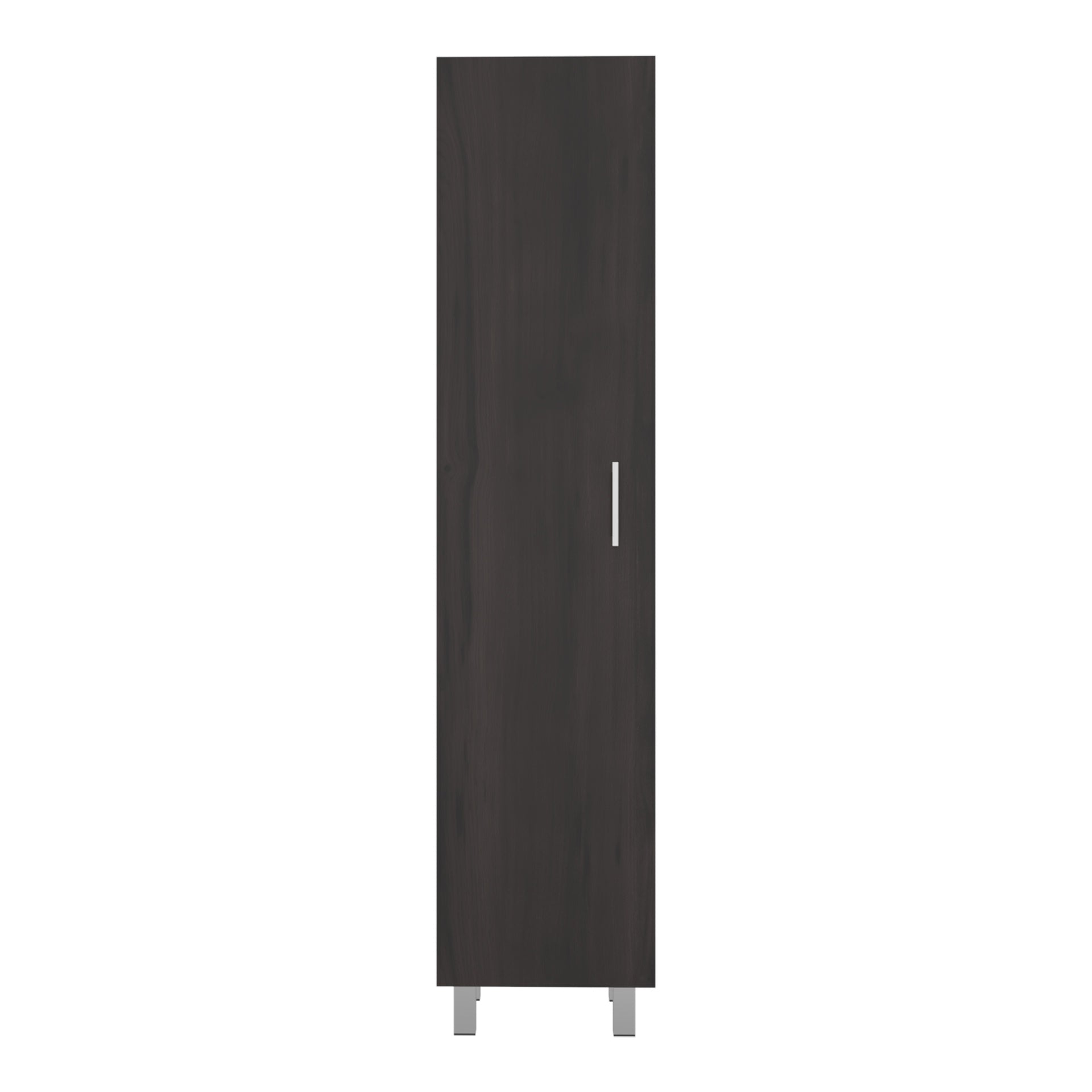 Vintro Freestanding Storage Cabinet with Internal Storage Shelves, Tall Single Door, 4 Interior Shelves, Metal Handle and Legs