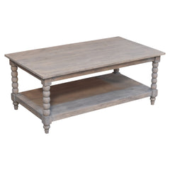 Solid Wood Ellsworth Spindle Coffee Table in Acid Wash