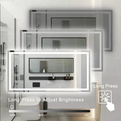 LED Mirror Light 72"×36" Bathroom,anti-Fog & Dimming Led Bathroom Vanity Mirror