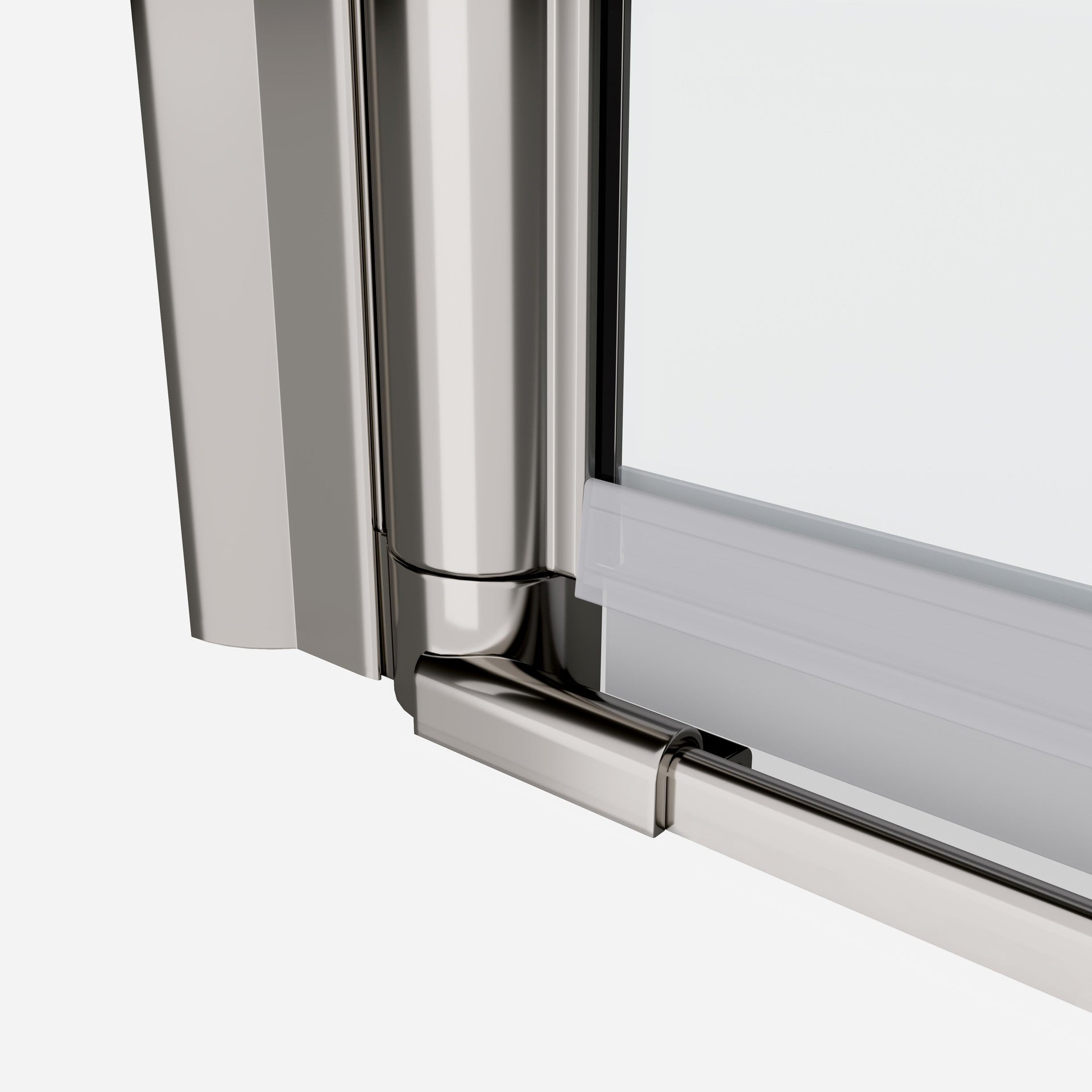 1 3/8" adjustment,universal pivot shower door, with 1/4" tempered glass finish 3072