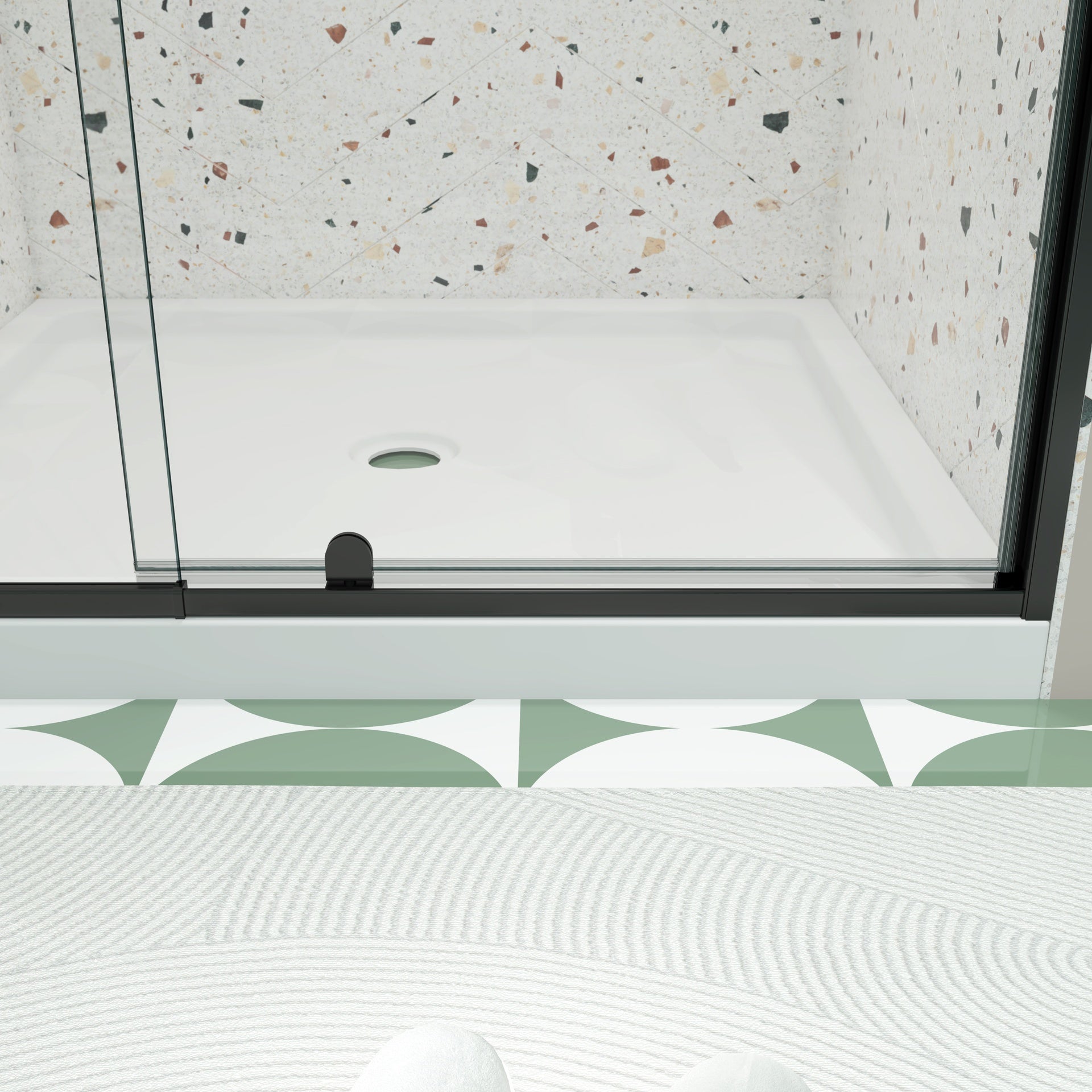 28-32" W x 72" H Piovt Swing Glass Shower Door,Pivot Frame Sliding Shower Door with 1/4"(6mm) Clear SGCC Tempered Glass,Matte Black Finish Shower Doors,Reversible Installation