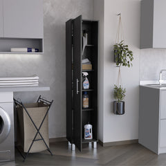 Laska Storage Cabinet, Broom Hangers, 1 Door