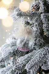 D3" Christmas Ball Ornaments, Glass Decorative Hanging Ball Christmas Tree Ornaments for Holiday Party Decorations, Set of 12