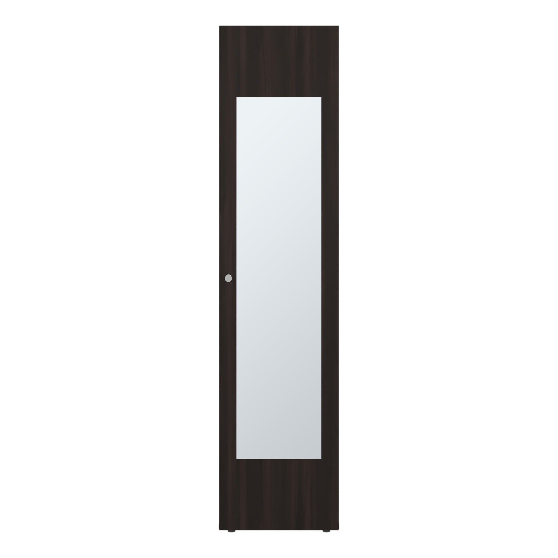 Home Linen Freestanding Tall Cabinet with Single Door, One Mirror and 4 Horizontal Storage Shelves, Cabinet for Bathroom, Bedroom or Laundry Room