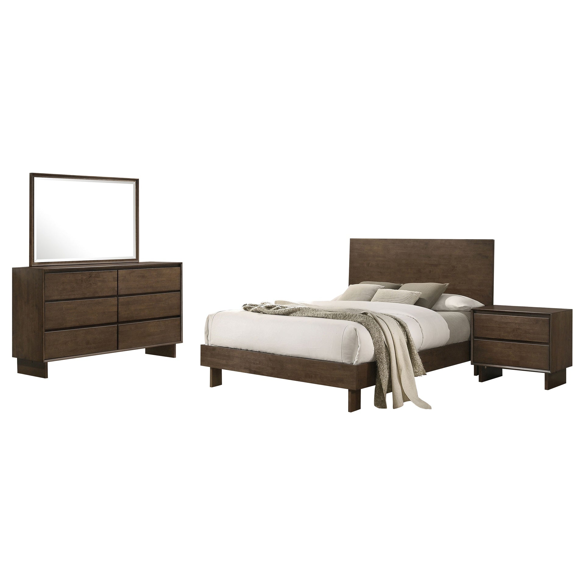 Hemlock Warm Brown 4-piece Eastern King Bedroom Set