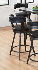2pc Pub Height 360-degree Swivel Counter Height Chairs Bar Stool Padded Seats and Backs