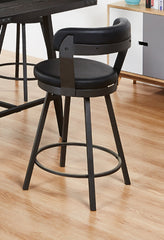 2pc Pub Height 360-degree Swivel Counter Height Chairs Bar Stool Padded Seats and Backs