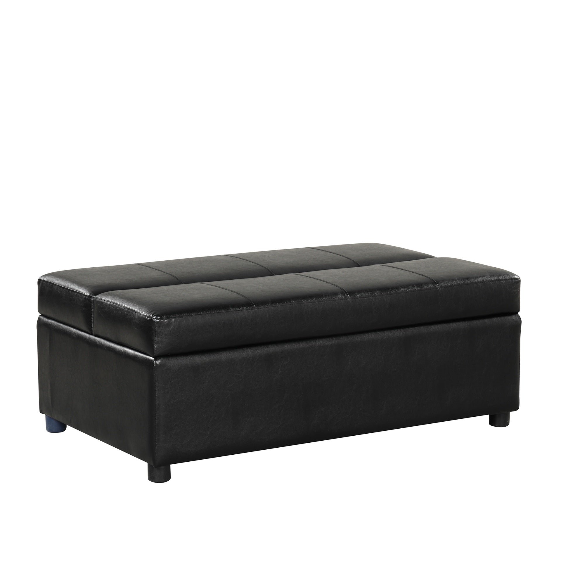 Twin Size Folding Ottoman Sleeper Bed with Mattress Convertible Guest Bed  Black