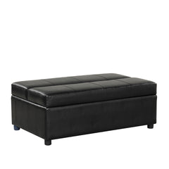 Twin Size Folding Ottoman Sleeper Bed with Mattress Convertible Guest Bed  Black