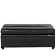 Twin Size Folding Ottoman Sleeper Bed with Mattress Convertible Guest Bed  Black