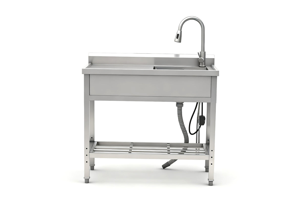 Stainless Steel Utility Sink, Freestanding Sink 2