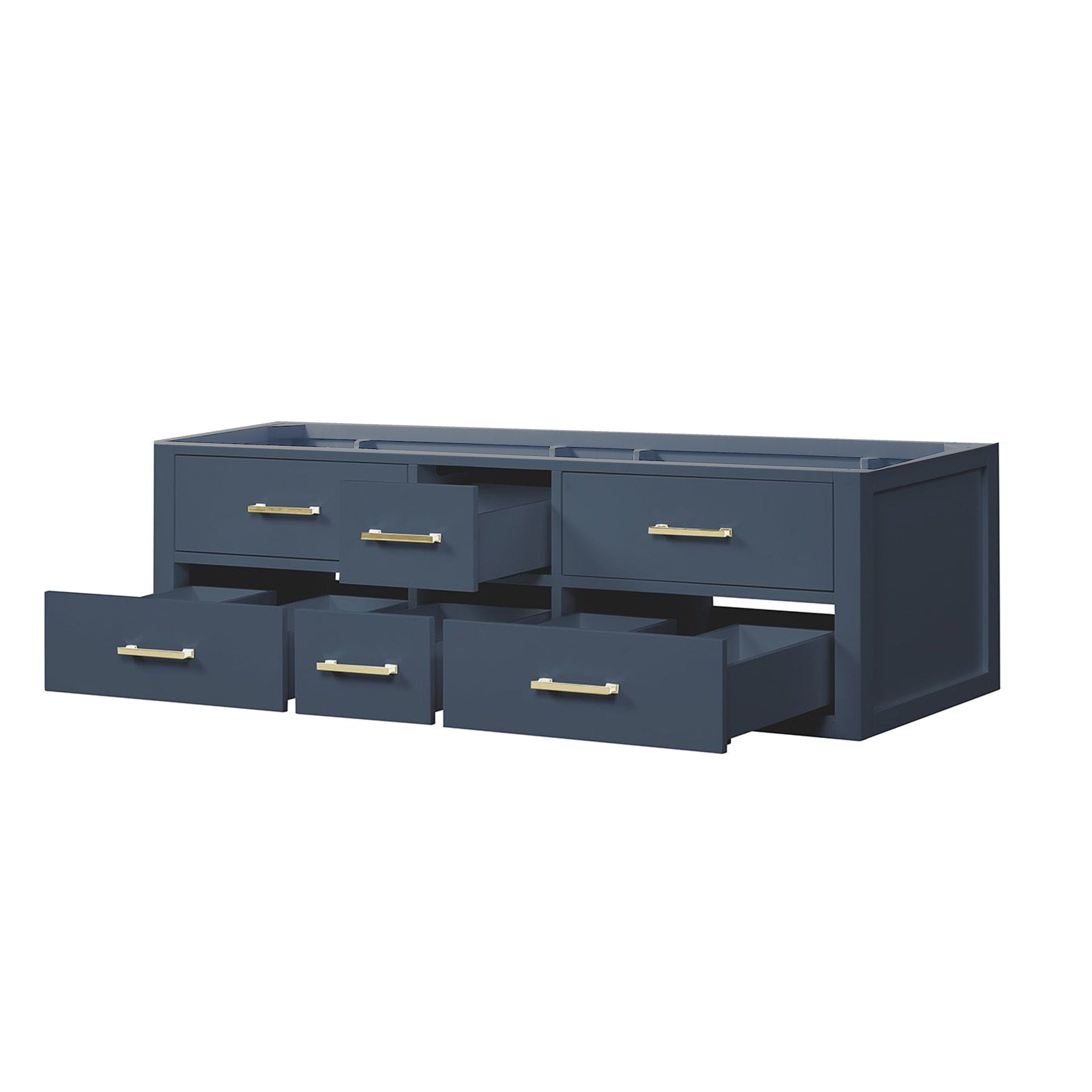 Blue Double Bath Vanity 60 in. W x 22 in. D