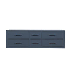 Blue Double Bath Vanity 60 in. W x 22 in. D