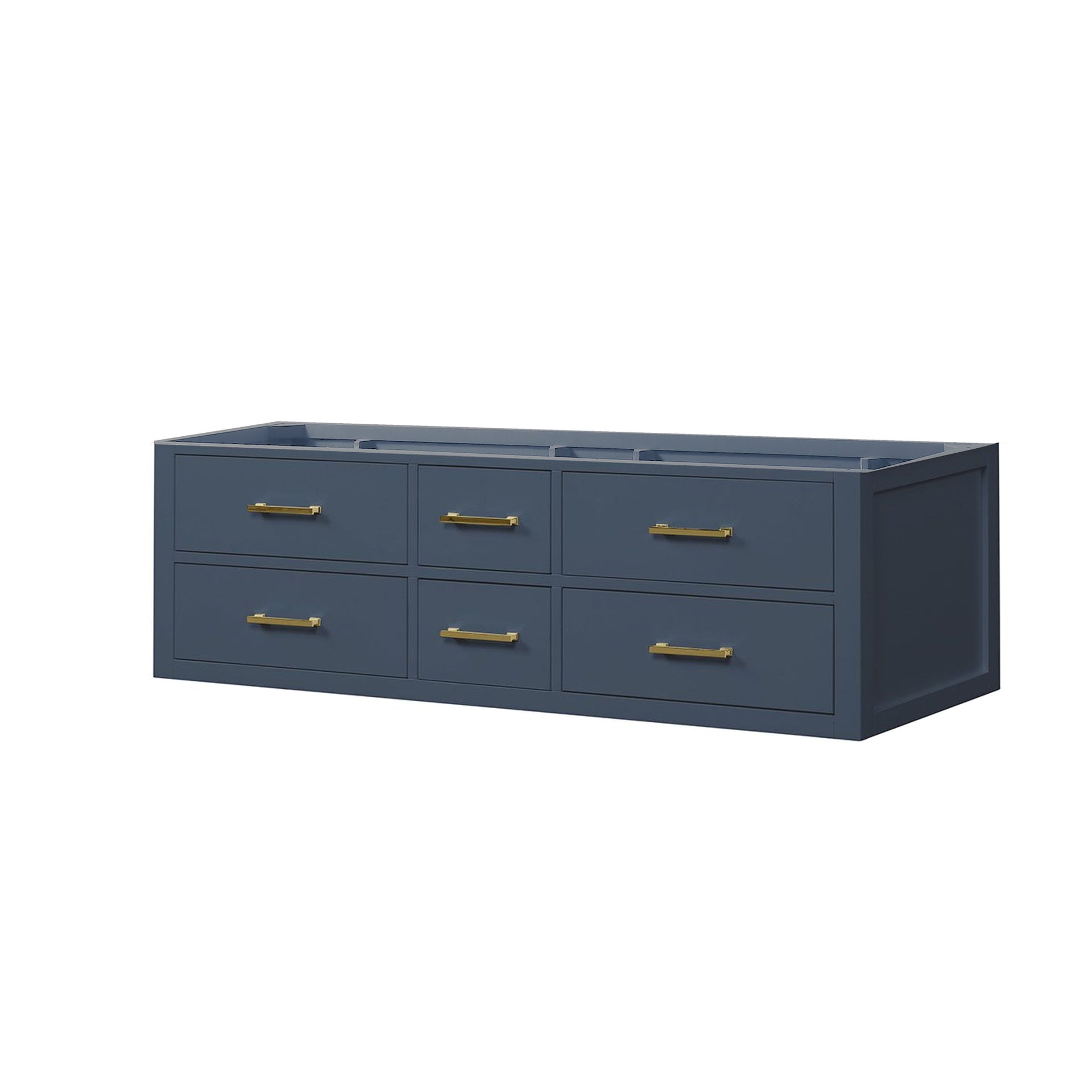 Blue Double Bath Vanity 60 in. W x 22 in. D
