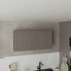 Zurich Wall Cabinet, Double Door, Wide, One Shelf, Kitchen, Storage Cabinet, Light Gray