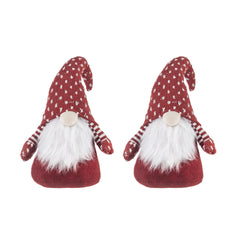 5.7x3x13.8"H Fabric Gnome Table Sitter, 2 Pack