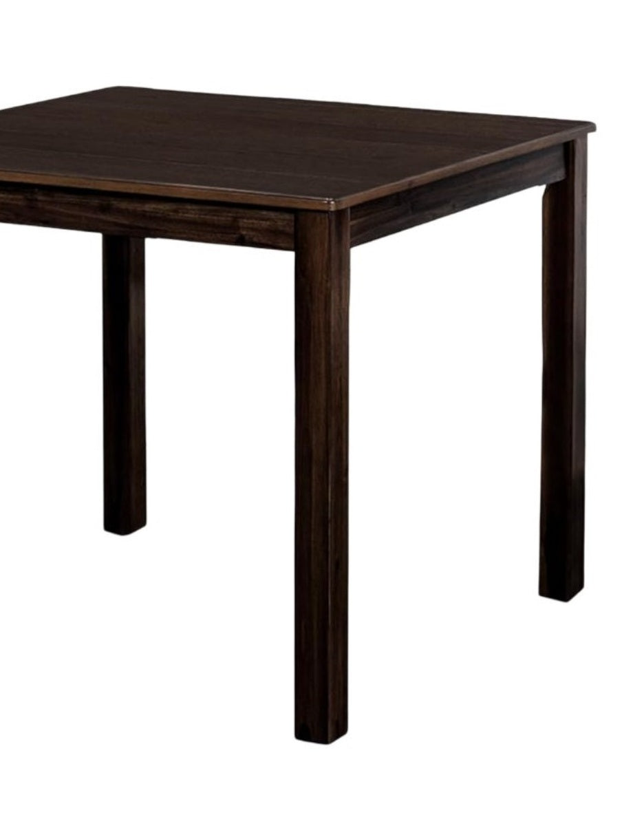 Transitional Style 5pc Dining Table Set 1x Table & 4x Chairs Square Dining Table Slat Back Chairs Espresso Finish