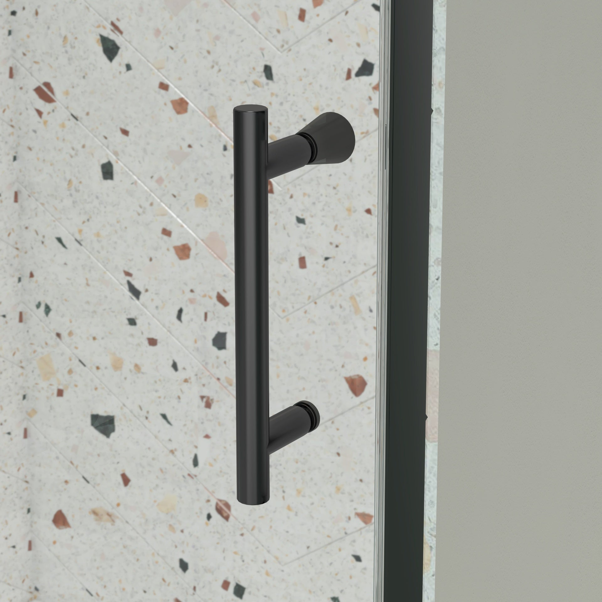 50-54" W x 71" H Piovt Swing Glass Shower Door,Pivot Frame Sliding Shower Door with 1/4"(6mm) Clear SGCC Tempered Glass,Matte Black Finish Shower Doors,Reversible Installation